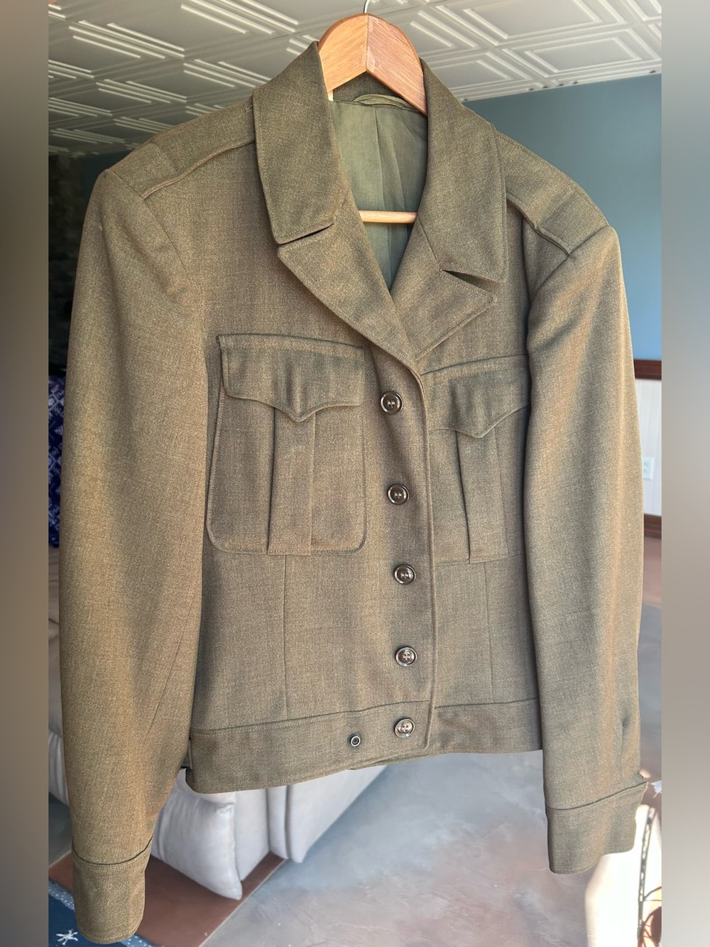 Vintage WWII Korean War Era US Army Wool Jacket